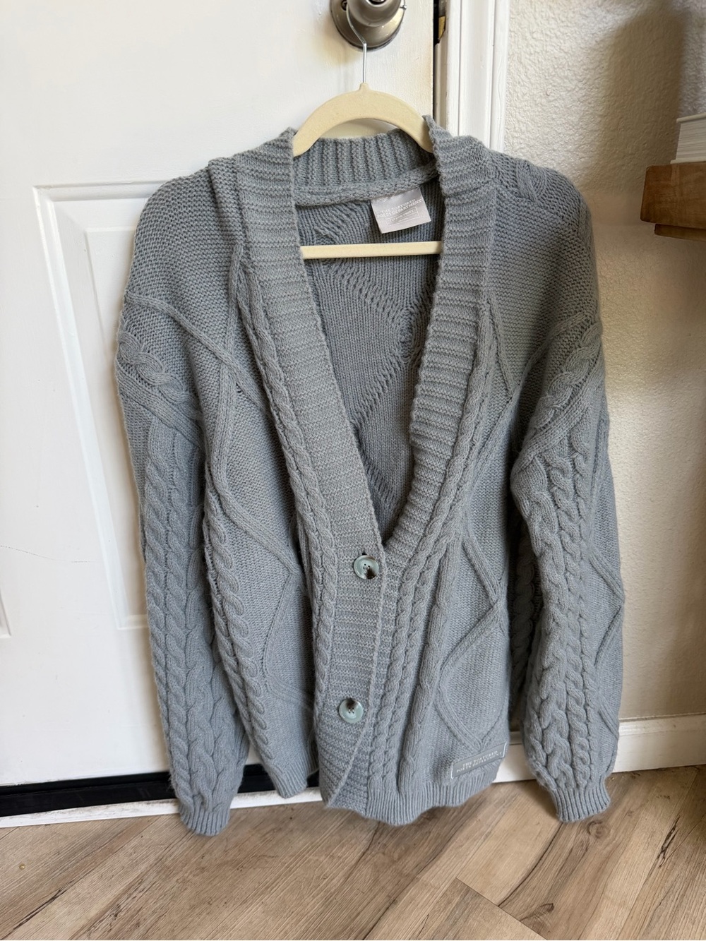Taylor Swift Tortured Poets Department Gray Cable Knit Cardigan XL/2XL TTPD